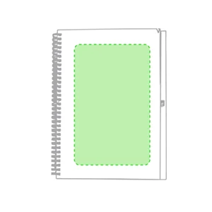 En la portada de la libreta