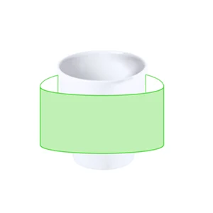 Centrado alrededor de la taza