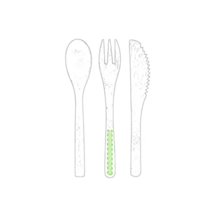 En el mango del tenedor