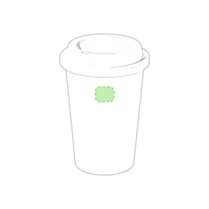 En el frente del vaso