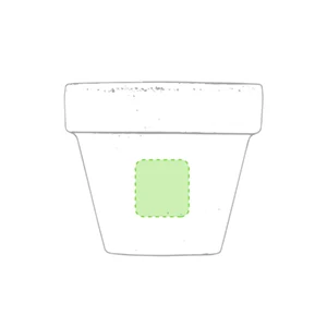 Centrado en la maceta espalda